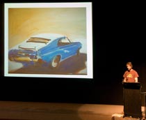 Ben Quilty giving a lecture